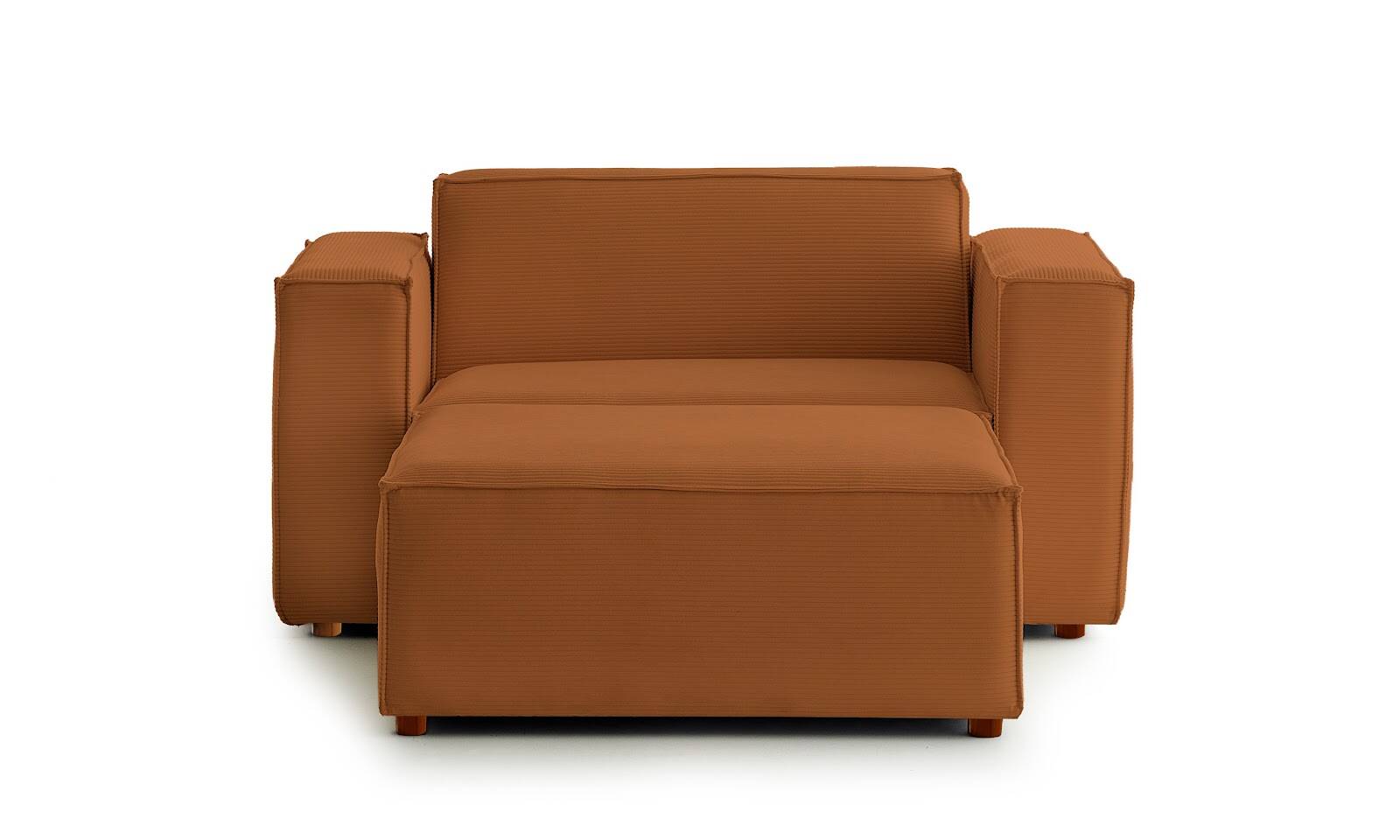 Asana Tekli Puf Fitilli Kadife Kiremit - 1