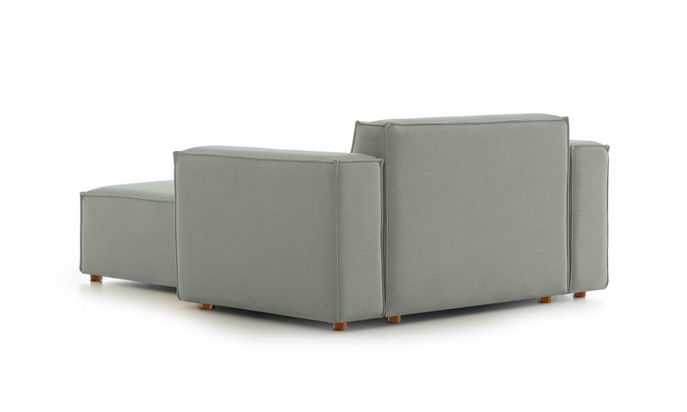 Asana Tekli Puf Fitilli Kadife Pastel Mavi - 8