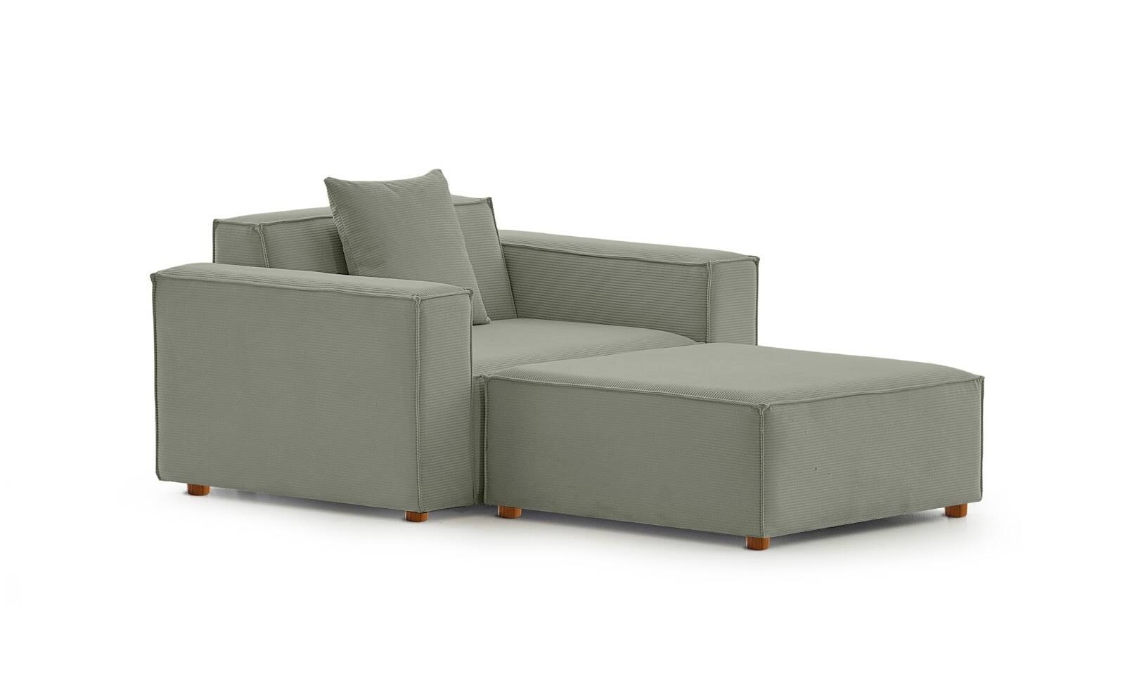 Asana Tekli Puf Fitilli Kadife Su Yeşili - 4