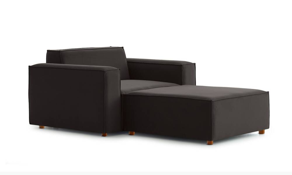 Asana TekliPuf Kadife Antrasit (1)