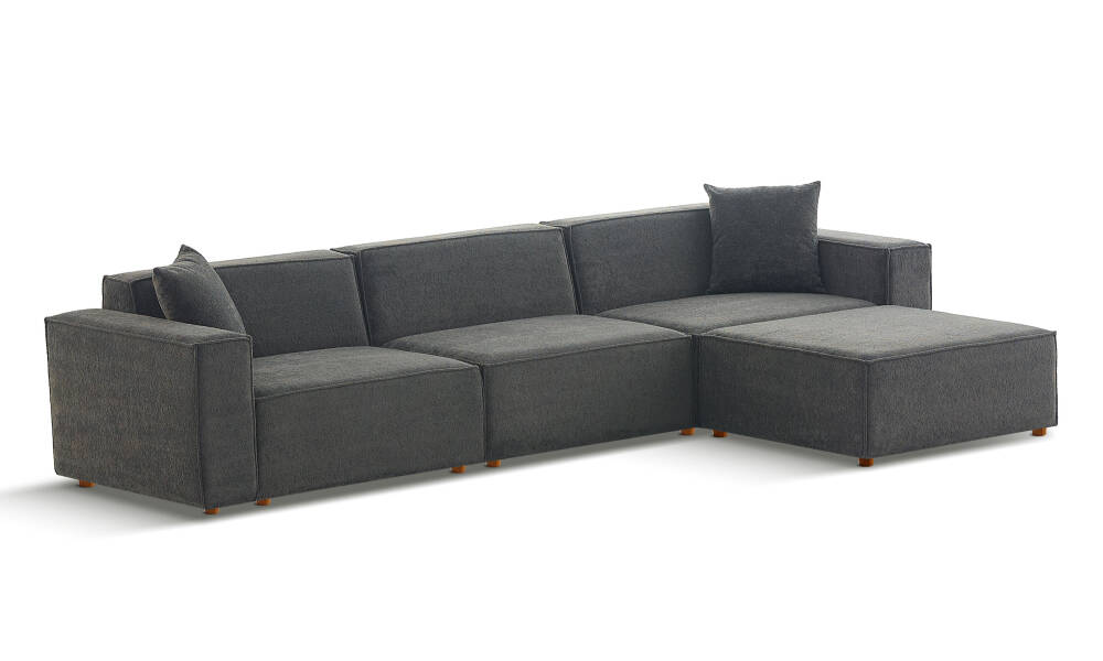 Asana Üç Tekli Koltuk ve Puf Takım Ürünü