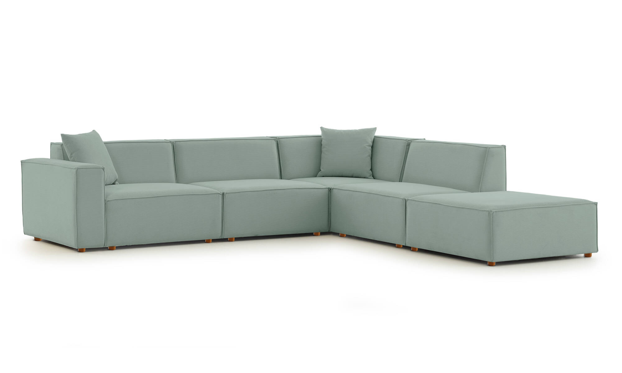 Asana Üç Tekli Köşe Koltuk ve Puf Takım Ürünü - 4