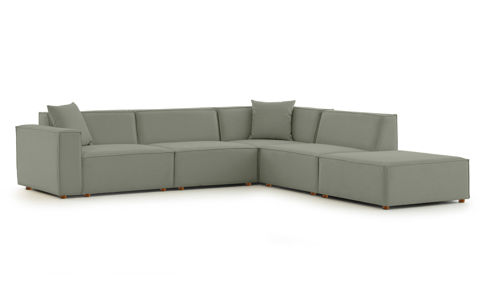 Asana Üç Tekli Köşe Koltuk ve Puf Takım Ürünü - 2