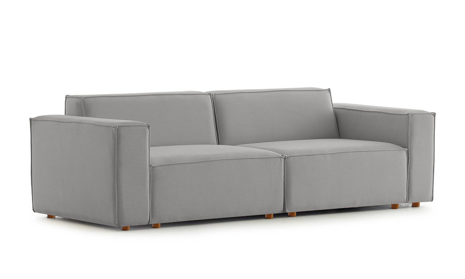 Asana Üçlü Fitilli Kadife Gri - 5