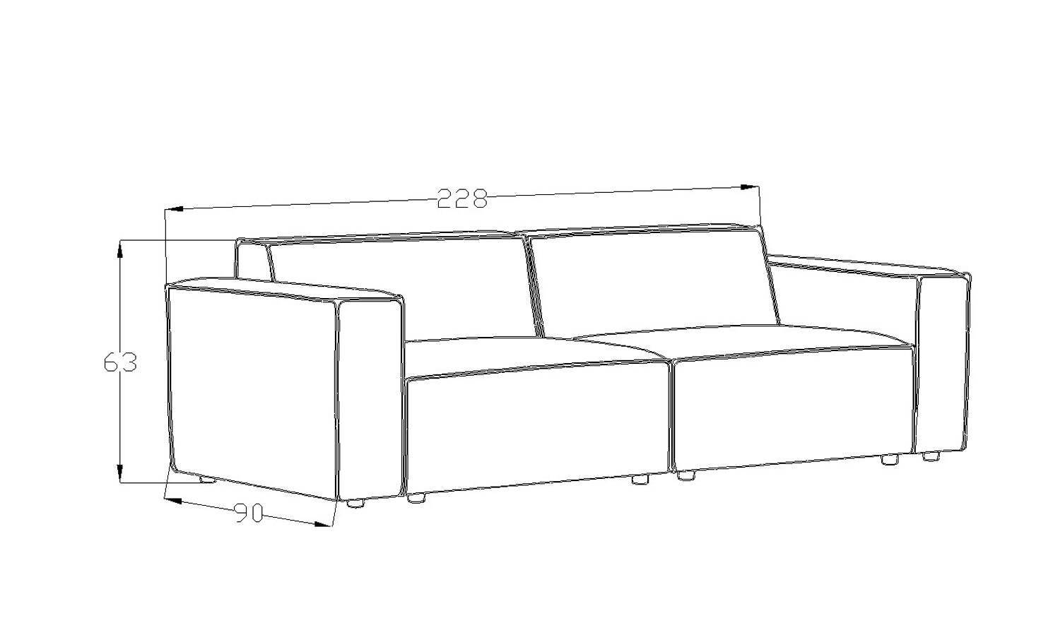Ölçüler - Asana Üçlü Fitilli Kadife Kiremit