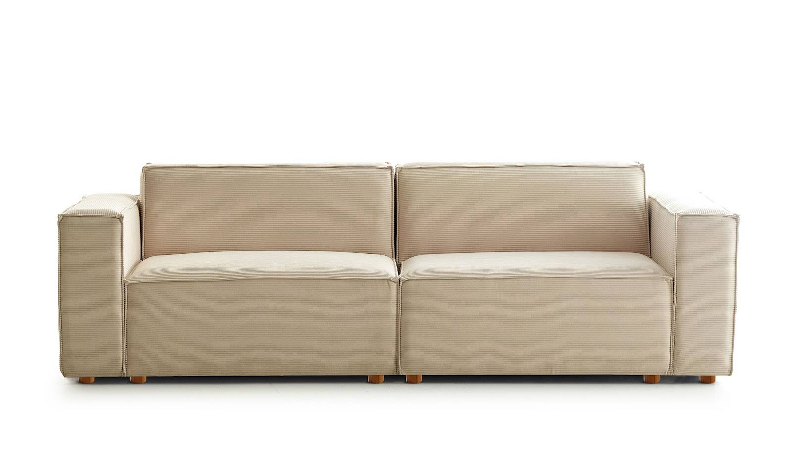 Asana Üçlü Fitilli Kadife Krem - 1