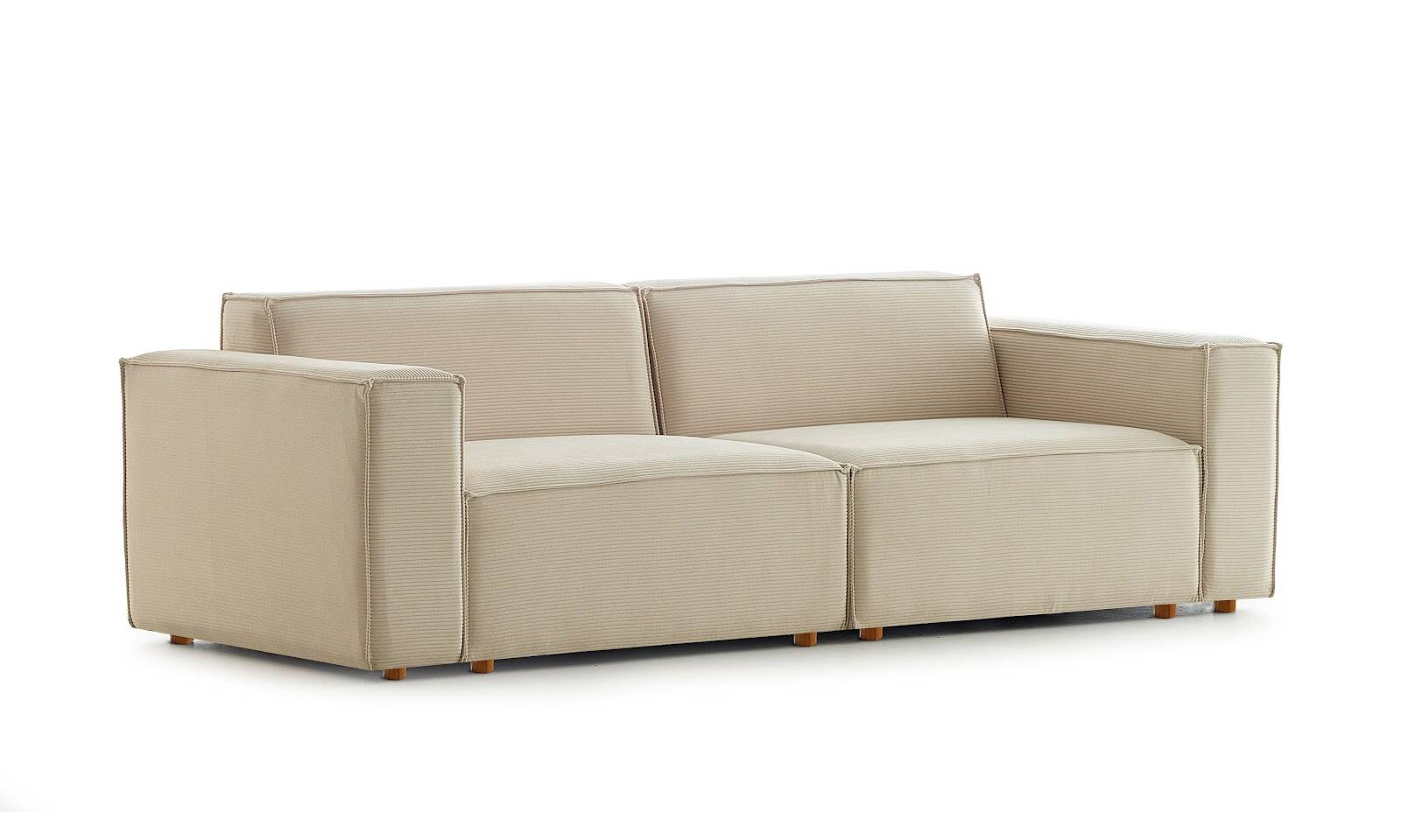 Asana Üçlü Fitilli Kadife Krem - 7