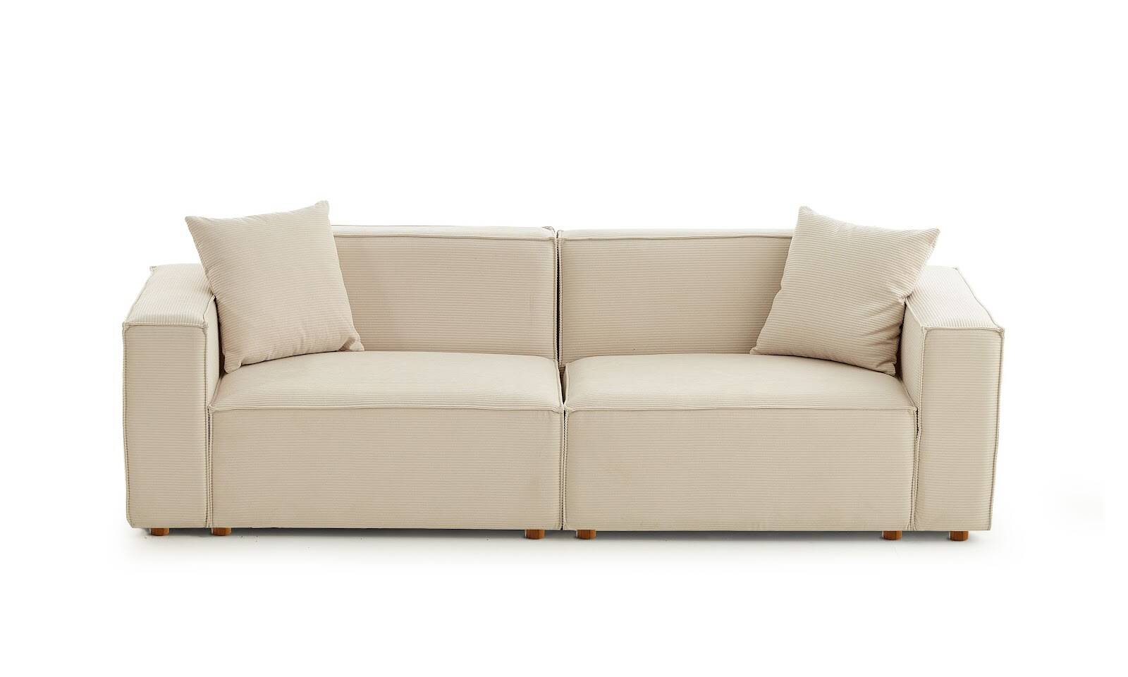 Asana Üçlü Fitilli Kadife Krem - 5