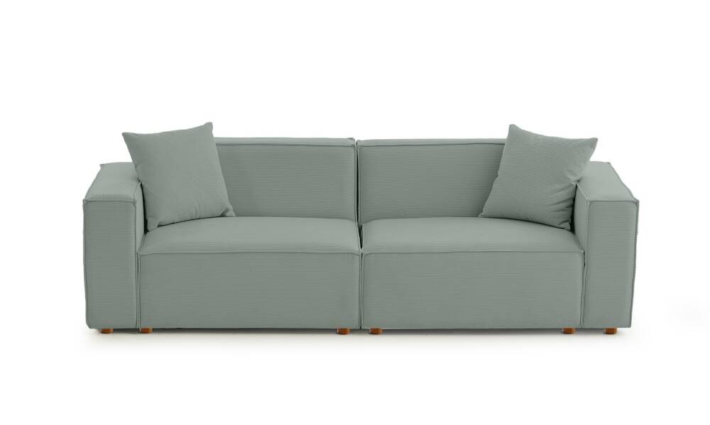 Asana Üçlü Fitilli Kadife Pastel Mavi - 3