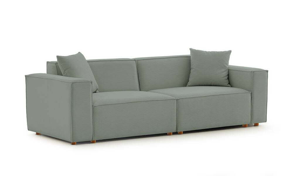 Asana Üçlü Fitilli Kadife Pastel Mavi - 5