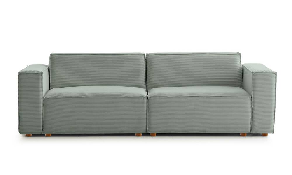 Asana Üçlü Fitilli Kadife Pastel Mavi