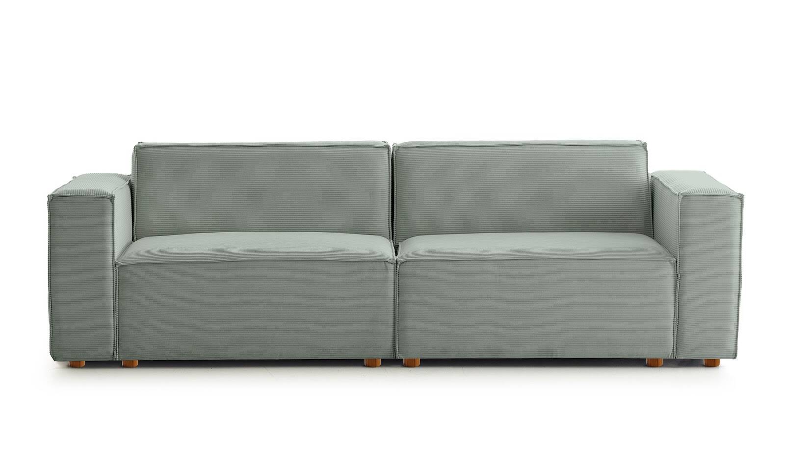 Asana Üçlü Fitilli Kadife Pastel Mavi - 1