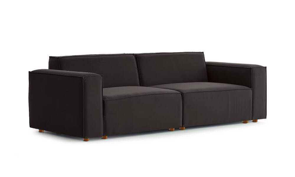 Asana Uclu Kadife Antrasit - 4