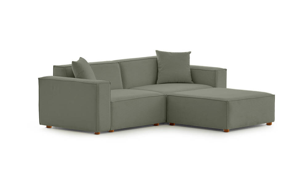 Asana Üçlü Koltuk ve Puf Takım Ürünü - 5