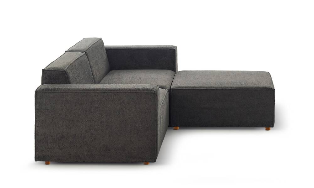 Asana Üçlü Puf Bukle Antrasit - 3