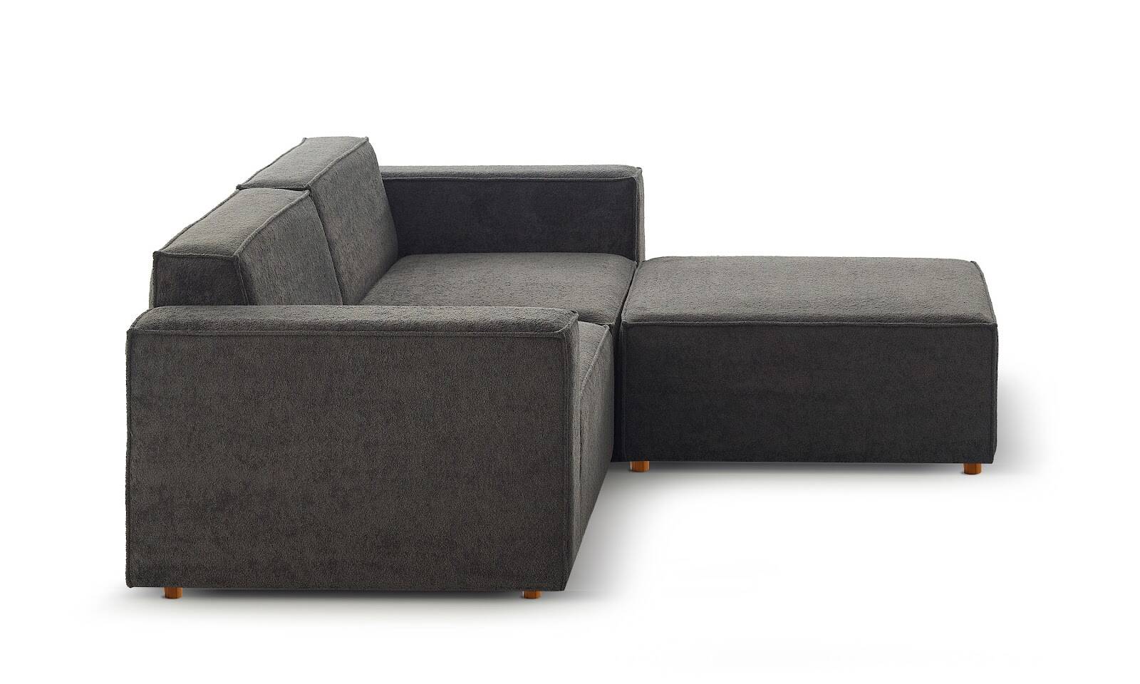 Asana Üçlü Puf Bukle Antrasit - 3