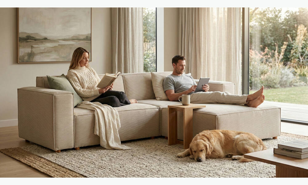 Asana Üçlü Puf Fitilli Kadife Krem (1)