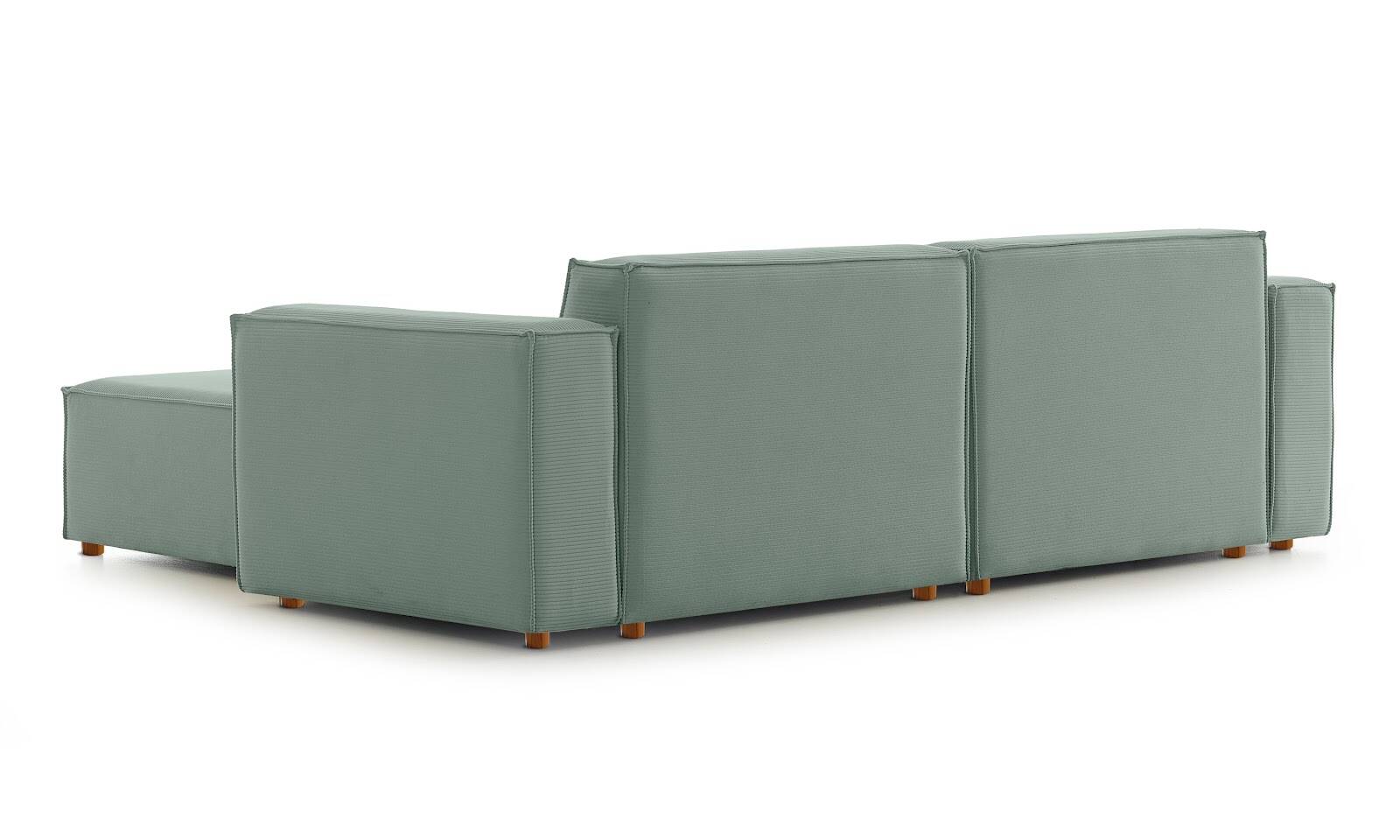 Asana Üçlü Puf Fitilli Kadife Pastel Mavi - 6