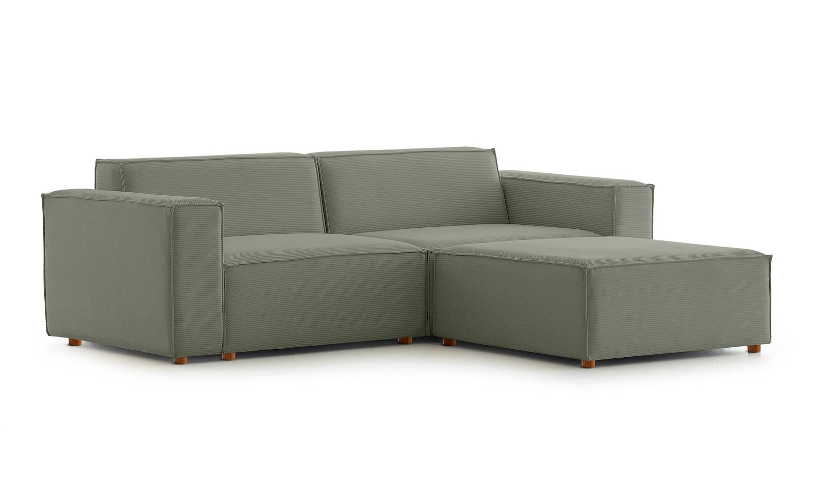 Asana Üçlü Puf Fitilli Kadife Su Yeşili - 4