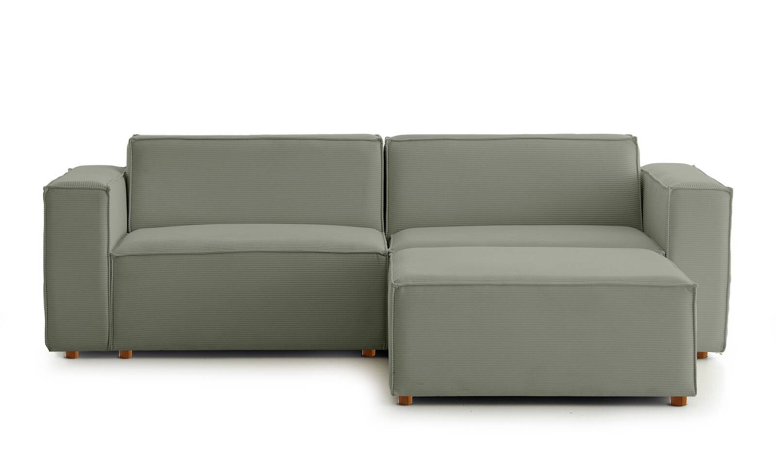 Asana Üçlü Puf Fitilli Kadife Su Yeşili - 1