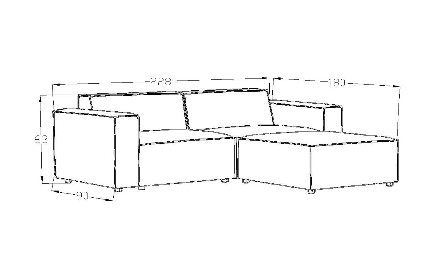 Ölçüler - Asana Üçlü Puf Fitilli Kadife Su Yeşili