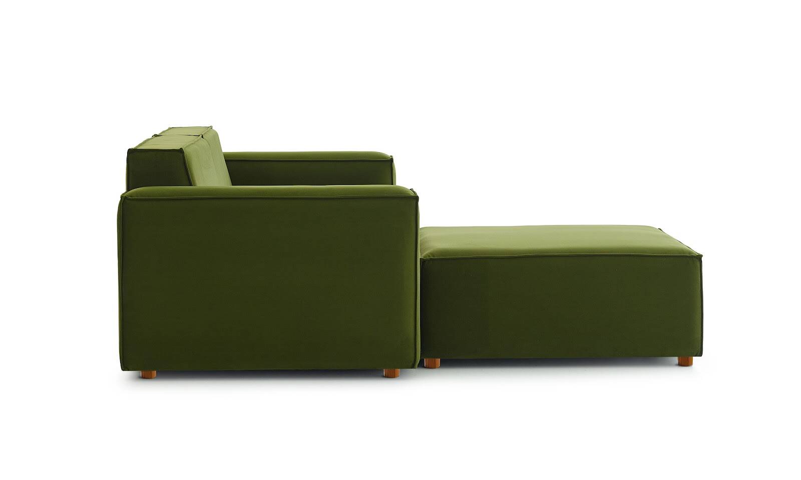 Asana Üçlü Puf Kadife Yeşil - 5