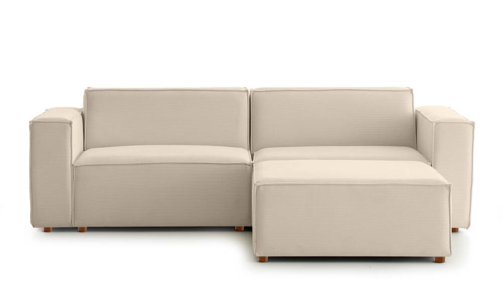 Asana UcluPuf FitilliKadife Vizon