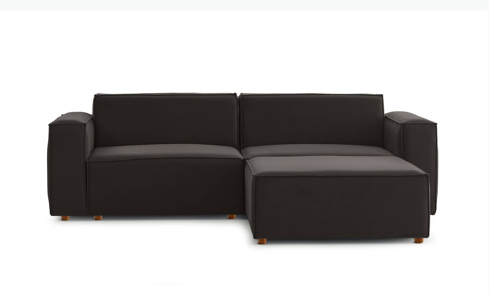 Asana UcluPuf Kadife Antrasit - 1