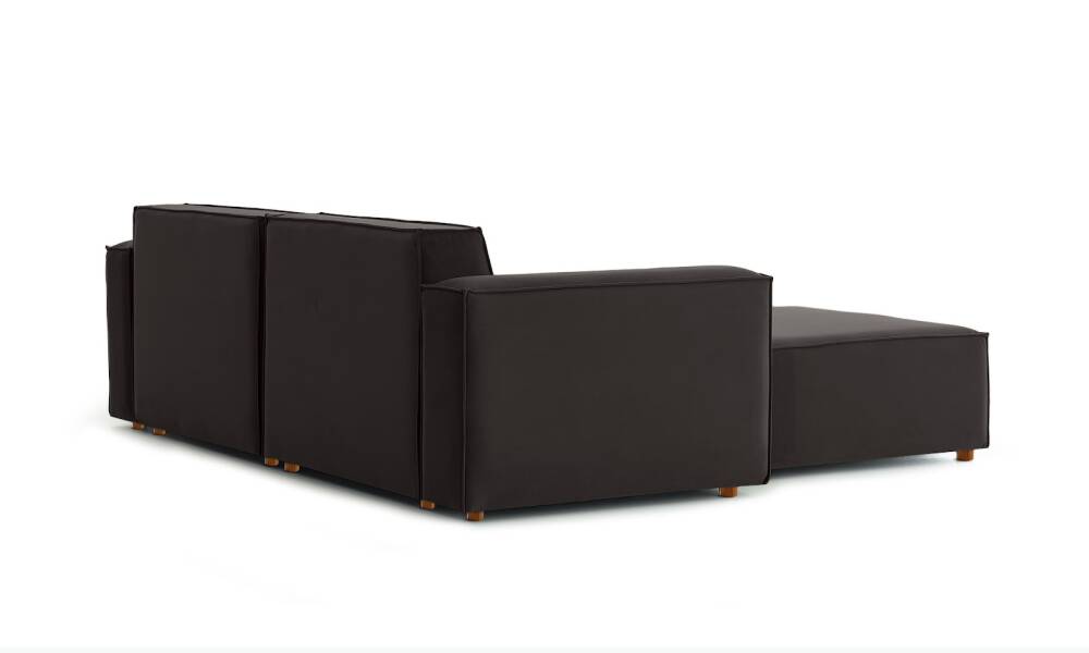 Asana UcluPuf Kadife Antrasit - 4