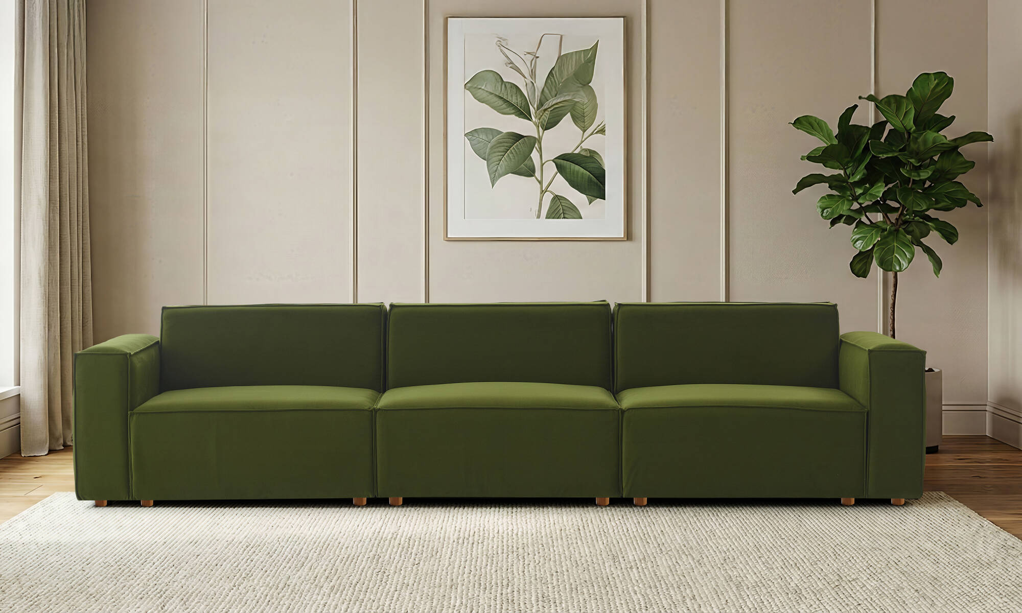 Asana 3 Tekli - Kadife - 2