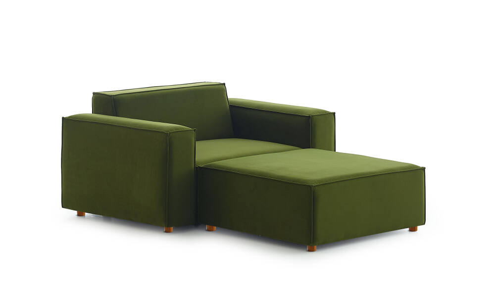 Asana Tekli ve Puf - Kadife