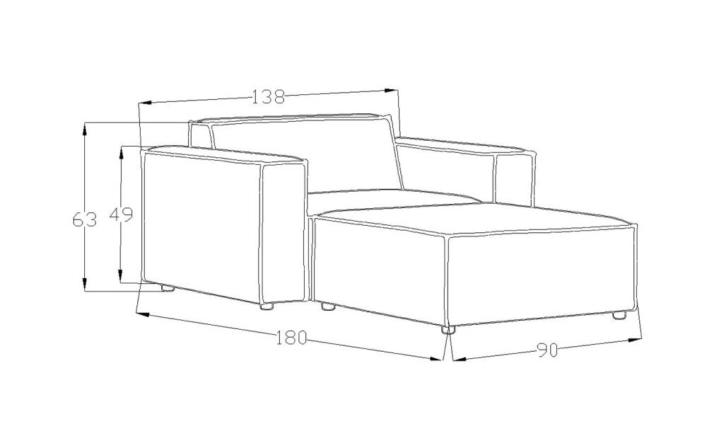 Asana Tekli ve Puf - Kadife - 7