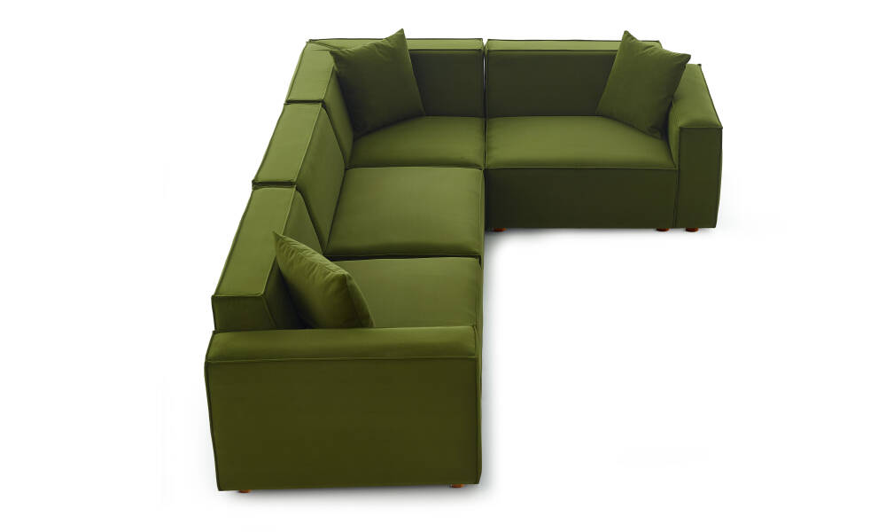 Asana 3 Tekli Köşe - Kadife - 5