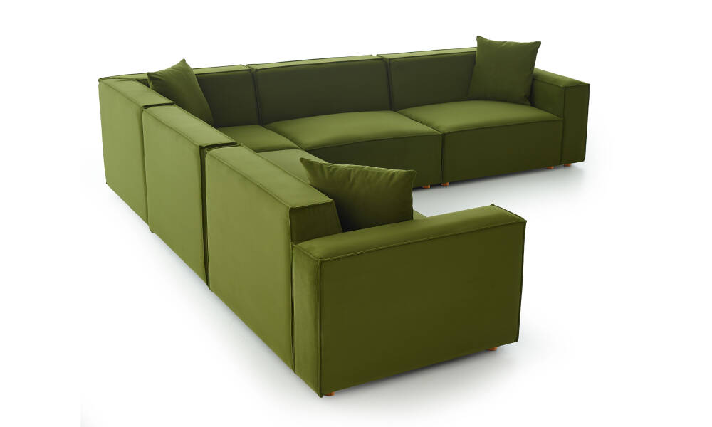 Asana 4 Tekli Köşe - Kadife - 5