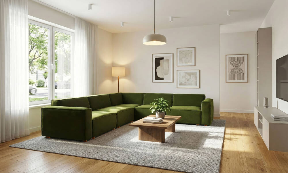 Asana 4 Tekli Köşe - Kadife (1)