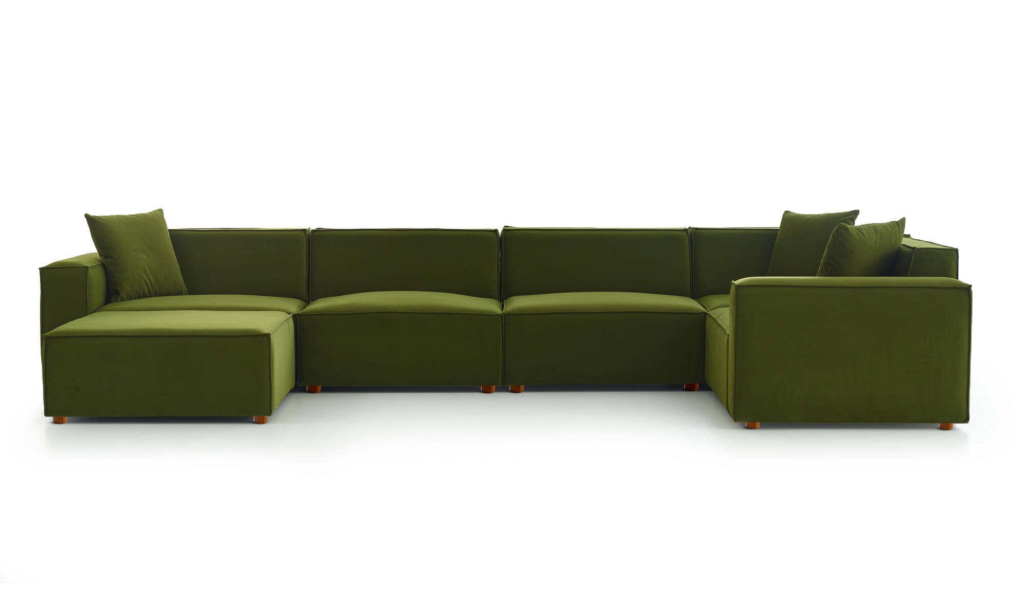 Asana 4 Tekli Köşe ve Puf - Kadife - 4