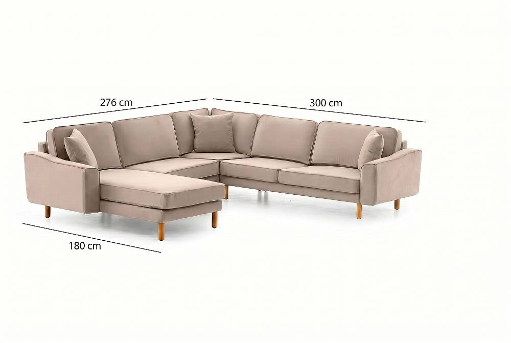 Lotus Uzanmalı L Köşe Koltuk - Kumtaşı - 276x300 - 3