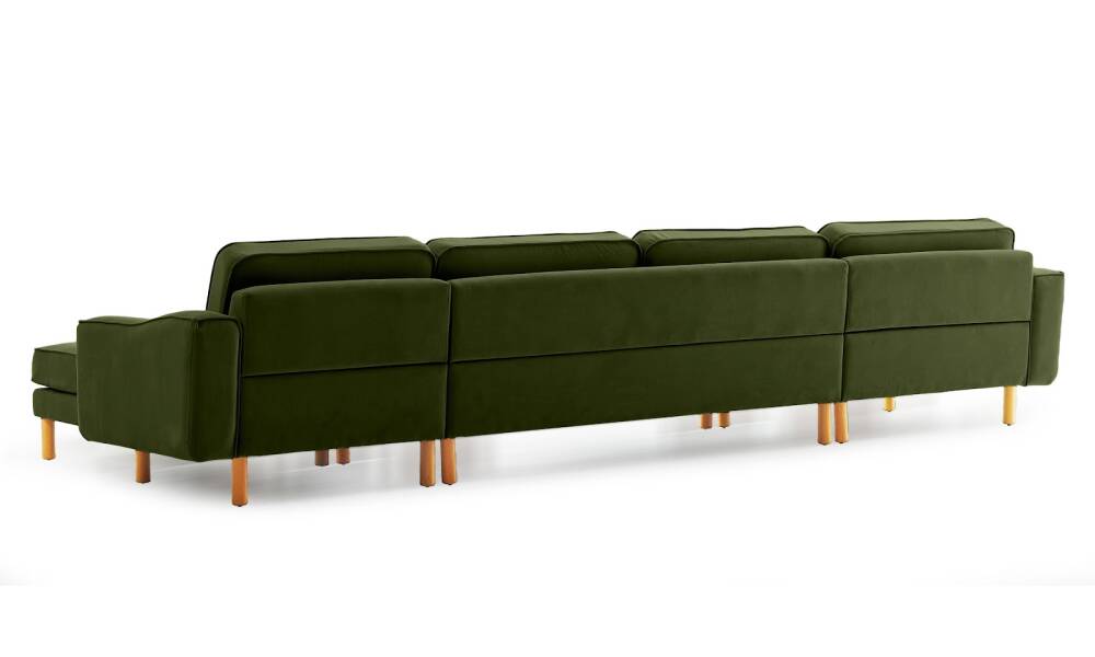 Lotus DortluUzanmali Kadife Yesil Silindir AcikCeviz - 4