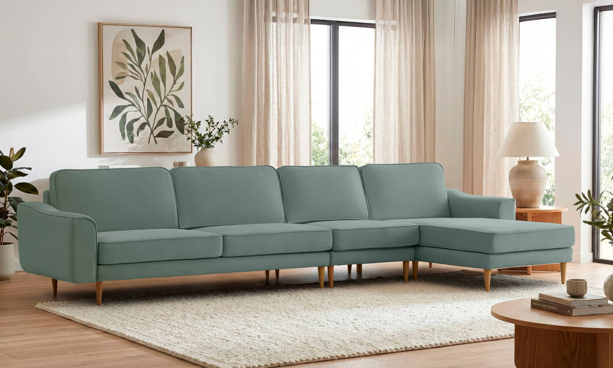 Lotus Dörtlü Uzanmalı - Fitilli Kadife - 2