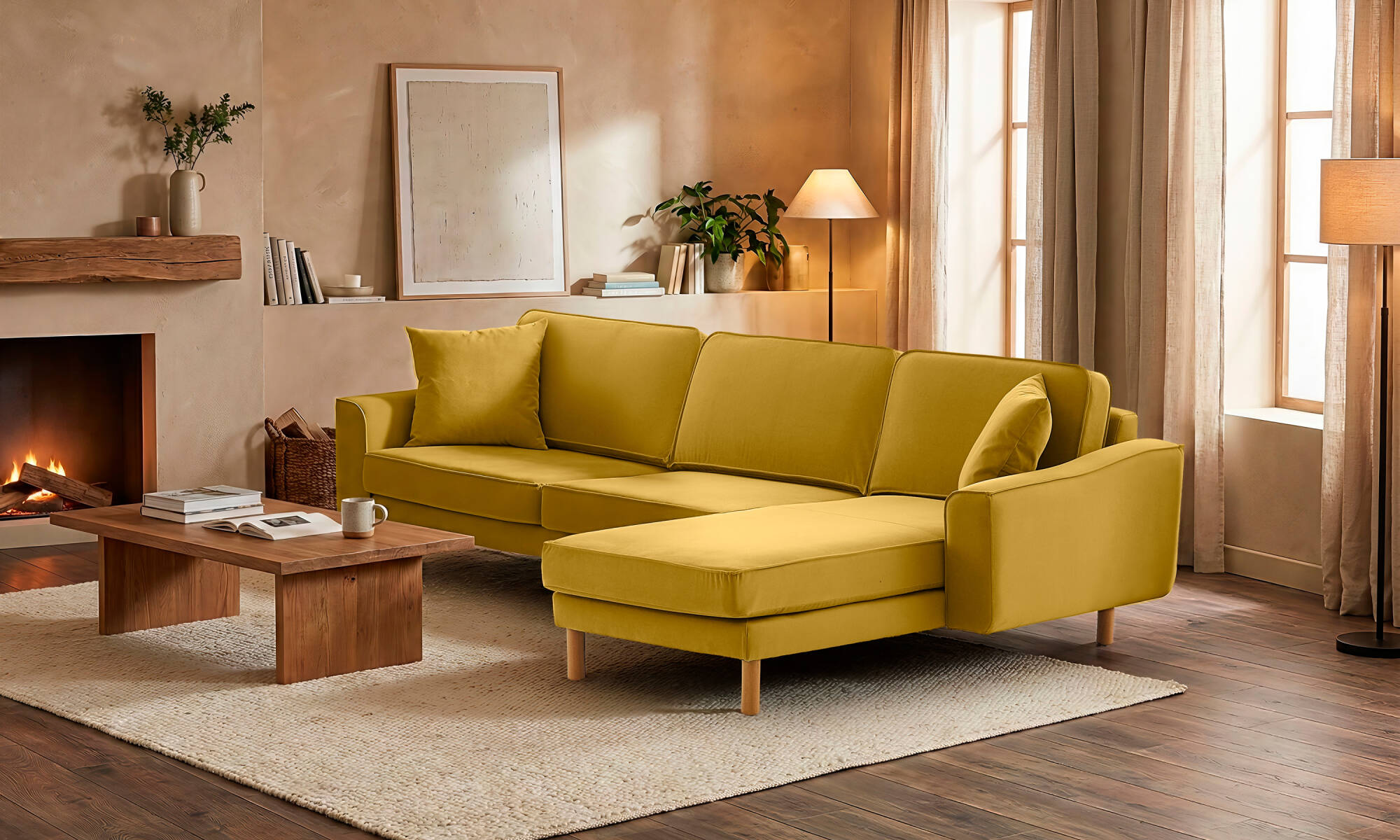 Lotus Üçlü Uzanmalı - Kadife - 2