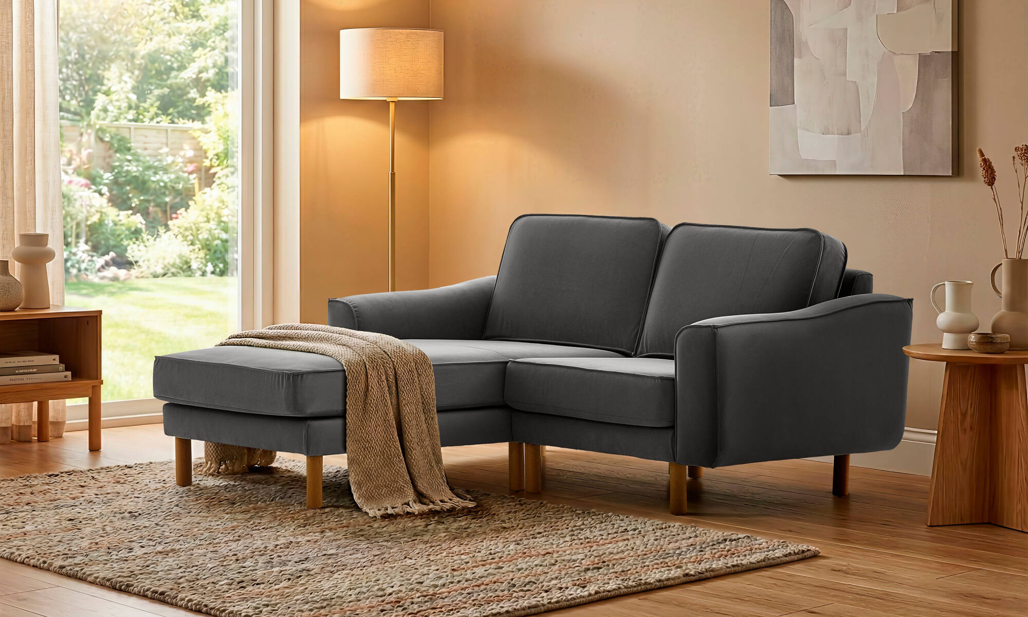 Lotus Tekli Uzanmalı - Kadife - 2