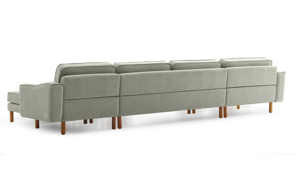 Lotus Dörtlü Uzanmalı - Kadife - 5