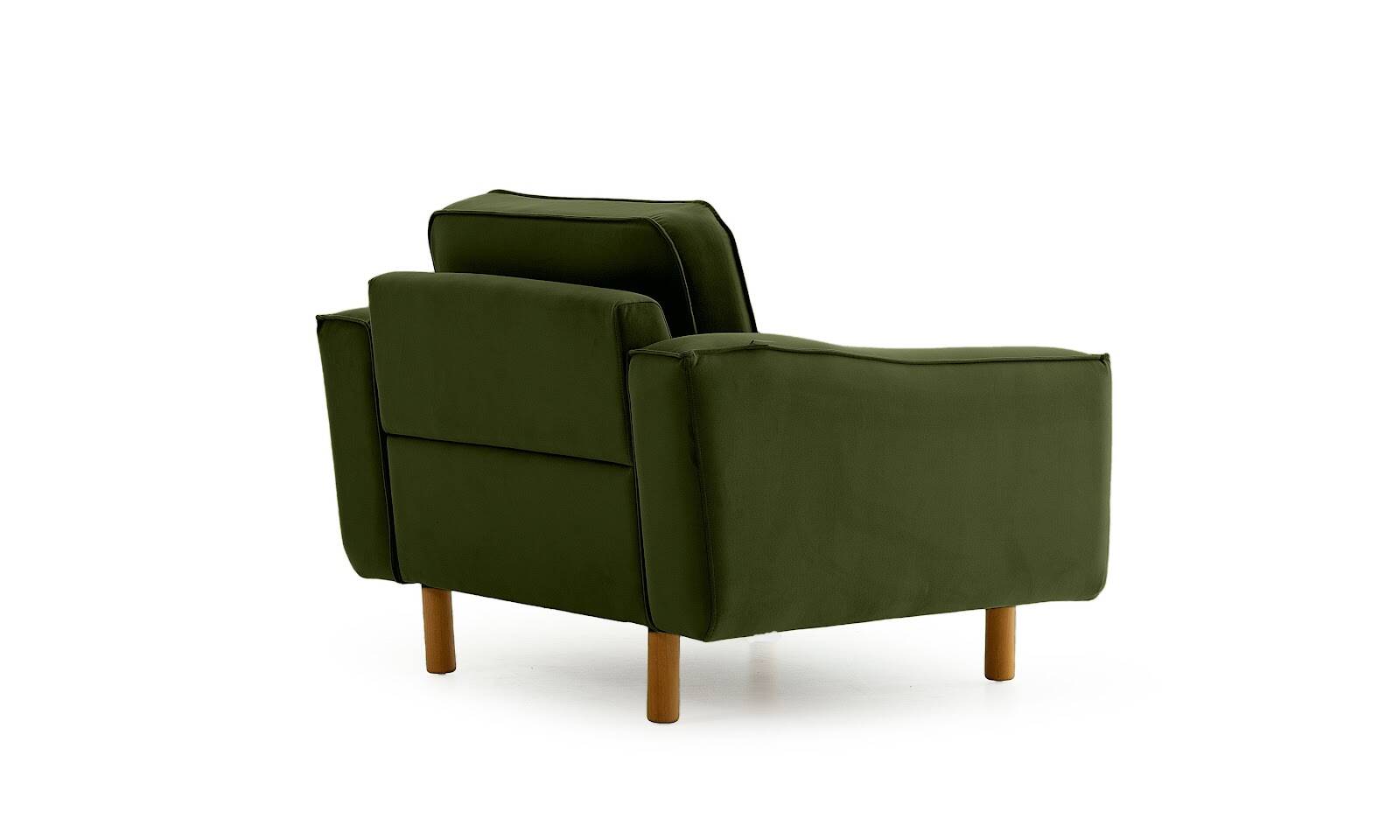 Lotus Tekli Kadife Yesil Silindir KoyuCeviz - 3