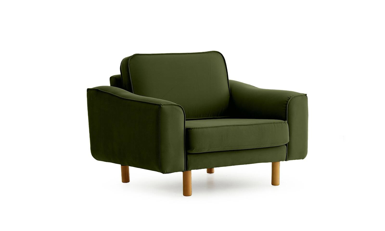 Lotus Tekli Kadife Yesil Silindir KoyuCeviz - 1