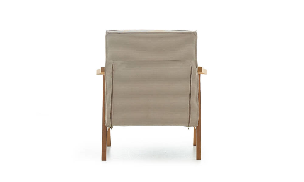 Mono Berjer Fitilli Kadife Krem Açık ceviz - 5