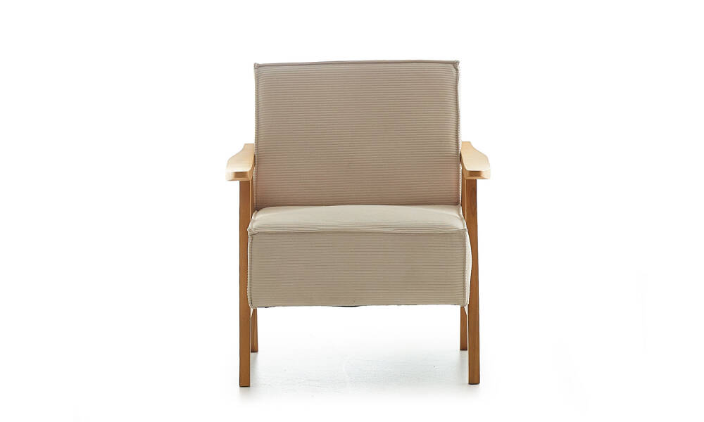 Mono Berjer Fitilli Kadife Krem Açık ceviz - 4