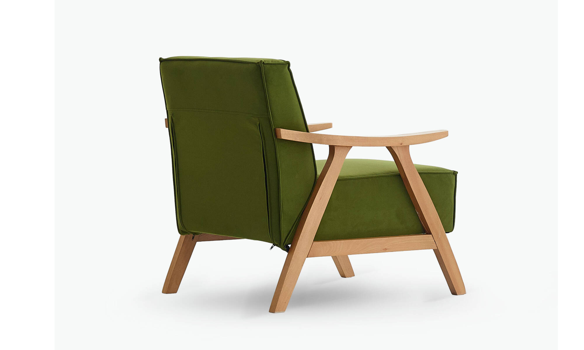 Mono Berjer Kadife Yeşil Açık ceviz - 3