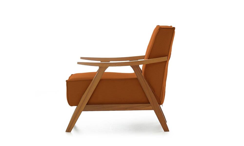 Mono Fitilli Kadife Kiremit Kol Açık Ceviz - 3