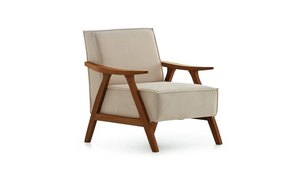 Mono Fitilli Kadife Krem Kol Koyu Ceviz