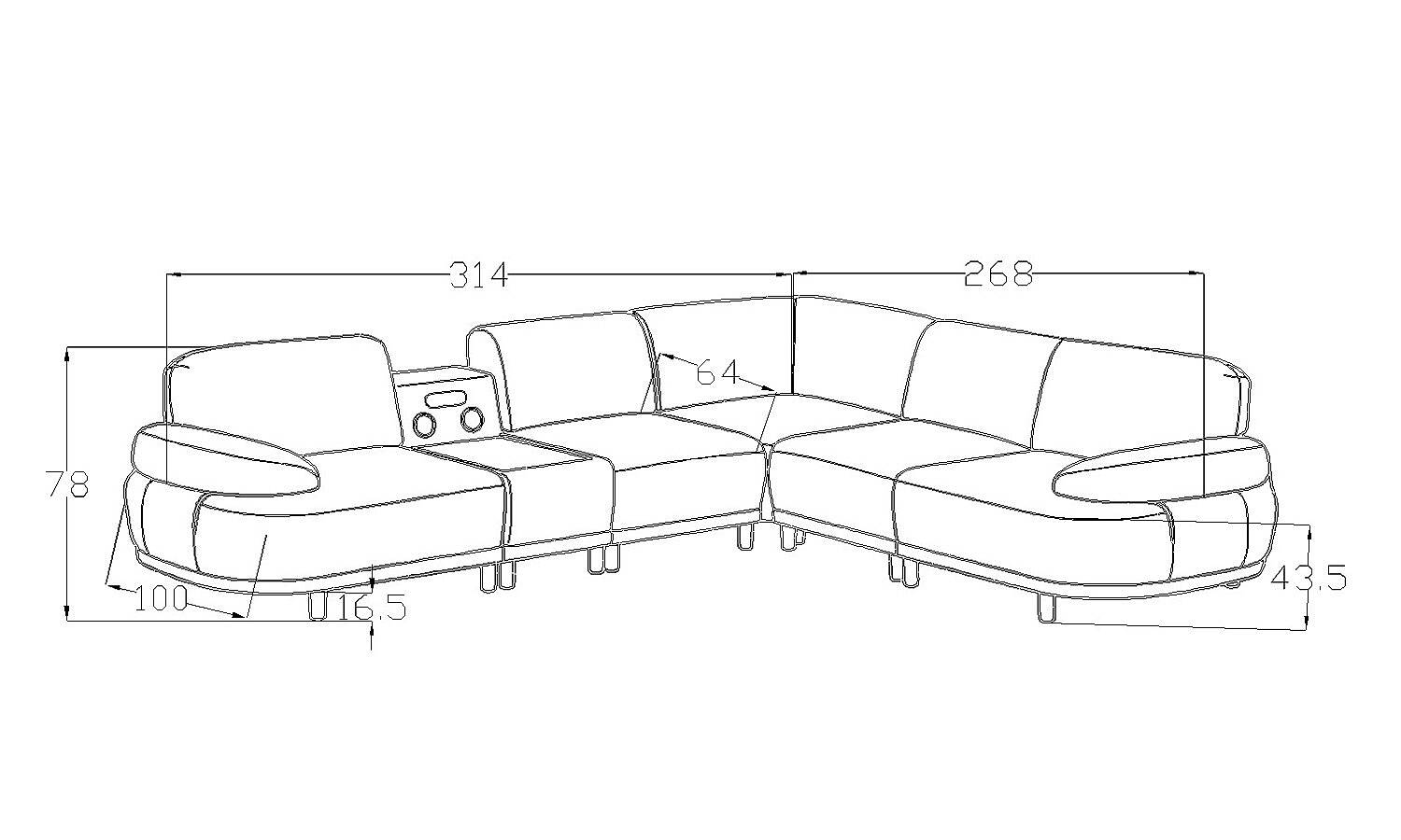 Ölçüler - Sora Köşe Koltuk